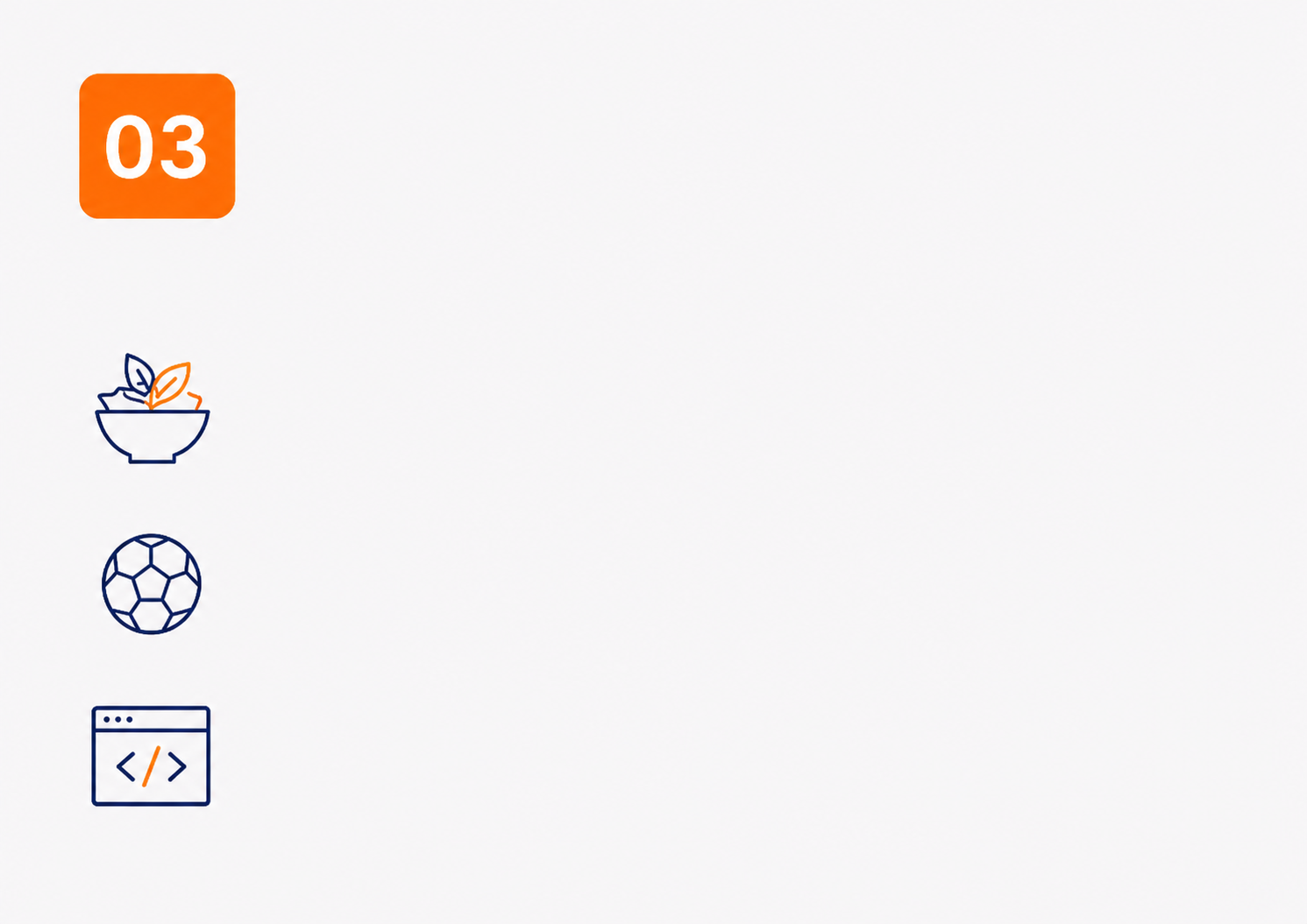 Negócios próprios com IA — número 3 e ícones